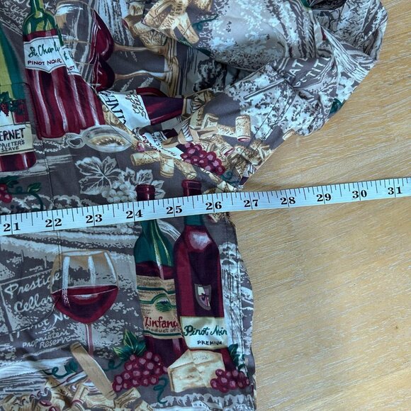 Reyn Spooner Shirt Mens XL Brown Wine Bottles Corks Vineyards Hawaiian Button Up - Picture 6 of 7